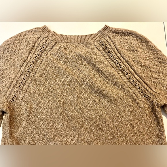 LOFT Ann Taylor Cozy Tan Knit Sweater Long Sleeve Women’s Size Small - Picture 15 of 16